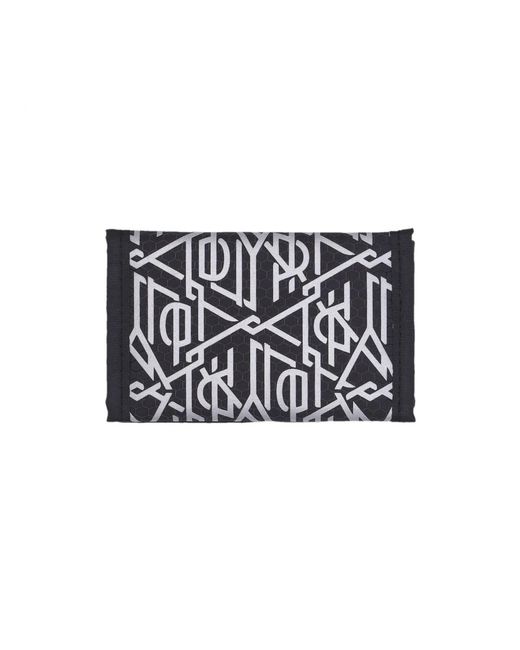 DOLLY NOIRE Accessoires ,Zwart ,Polyester Reflecterende Monogram Portemonnee Zwart in het Black voor heren