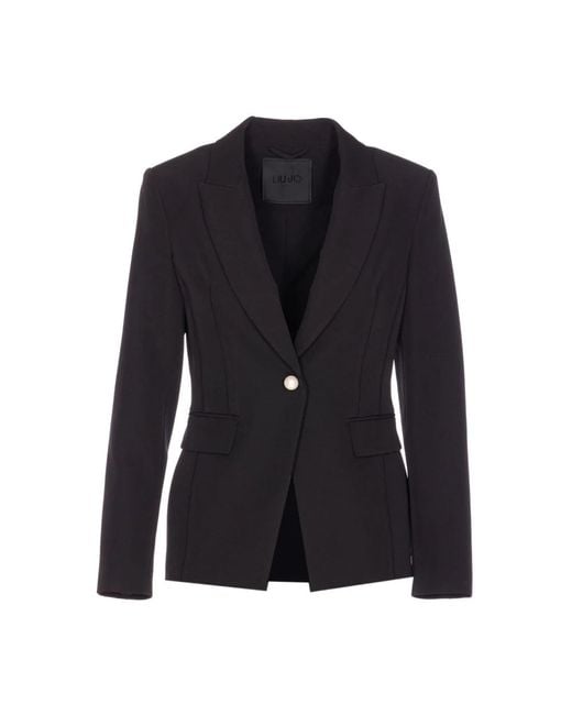 Liu Jo Black Schwarze Stretchjacke Für Frauen