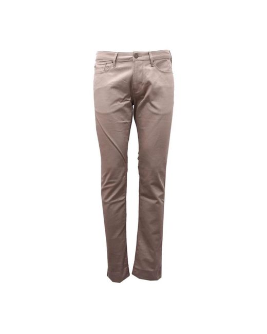 Armani Slim Fit Baumwollhose 5 Tasche in Gray für Herren