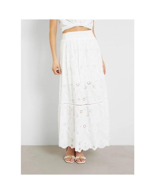 Guess White Maxi Skirts