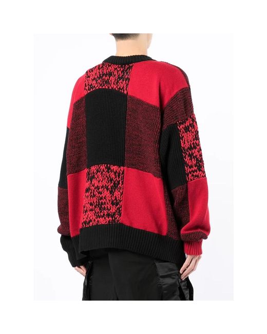 Sacai Red Round-Neck Knitwear for men