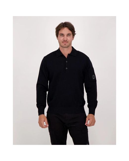 C P Company Black Round-Neck Knitwear for men