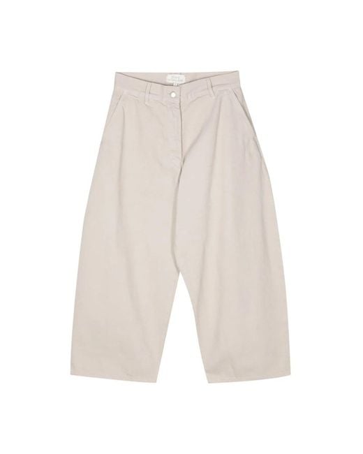 Studio Nicholson Natural Cropped Trousers
