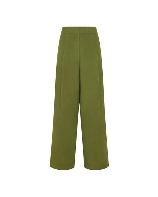 Dries Van Noten Green Wide Trousers