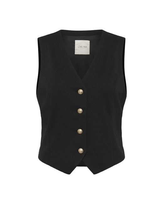 Cream Black Vests