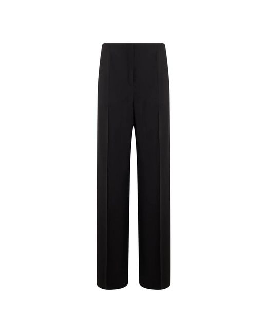 Alberta Ferretti Black Straight Trousers