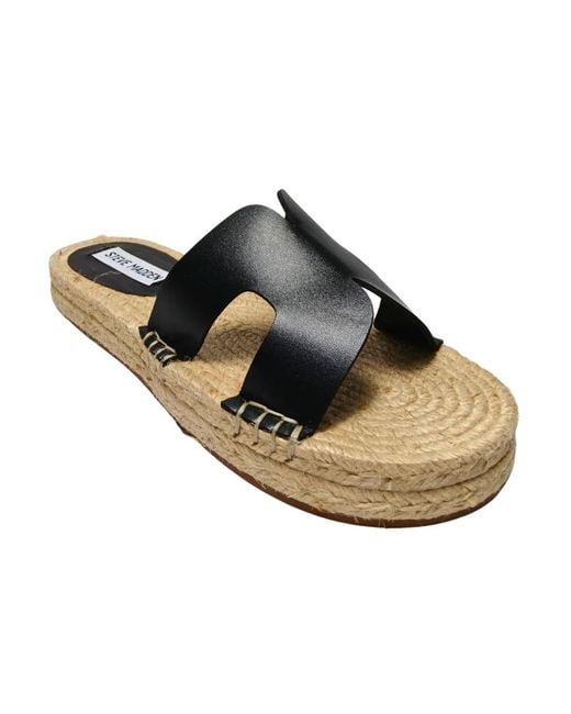 Steve Madden Black Sliders