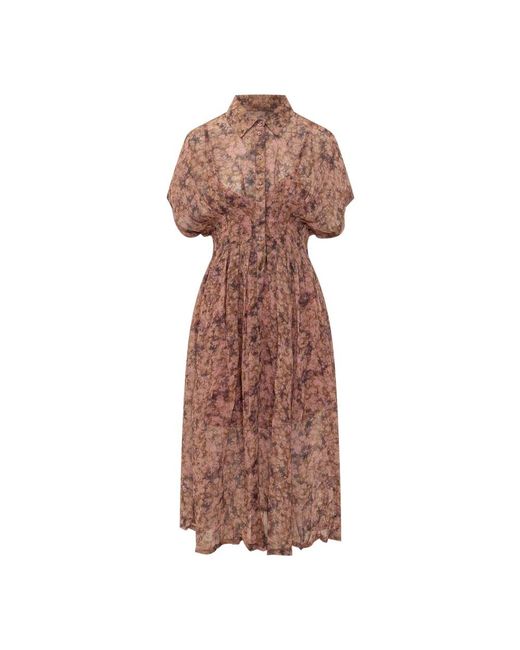 Ba&sh Brown Adena Langes Kleid