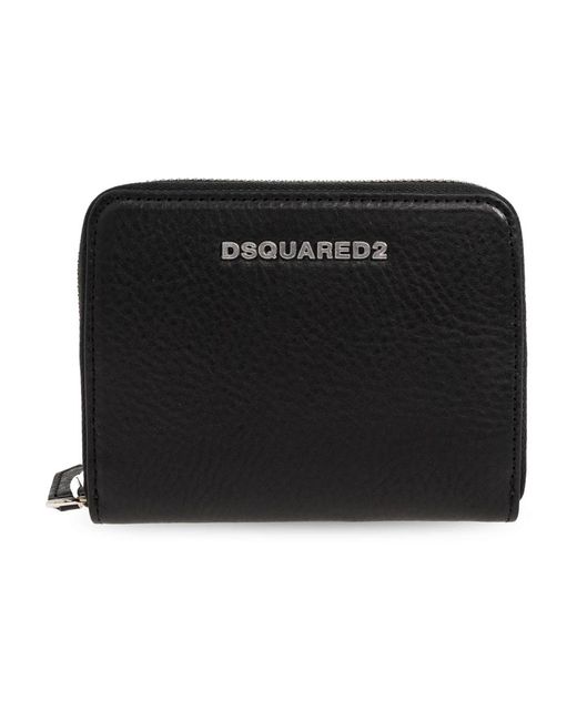 DSquared² Leren Portemonnee Met Logo in het Black