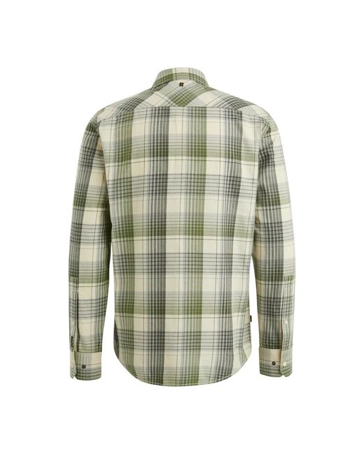 PME LEGEND Kariertes twill casual hemd in Green für Herren