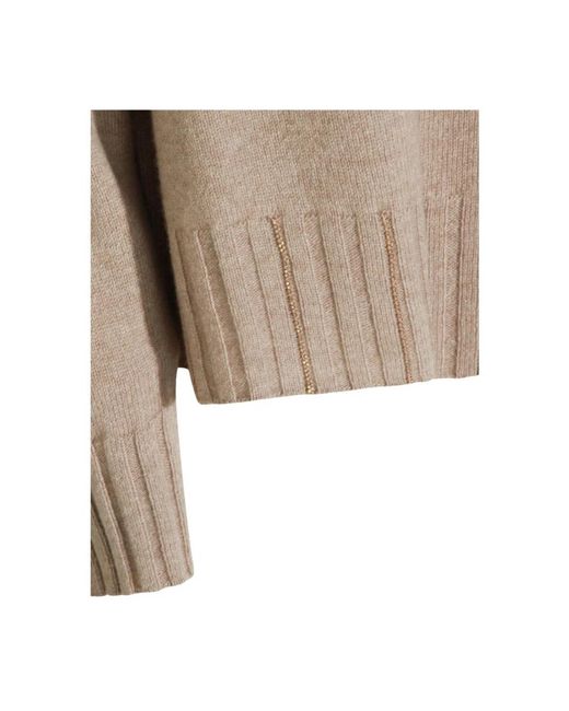 Fabiana Filippi Natural Round-Neck Knitwear