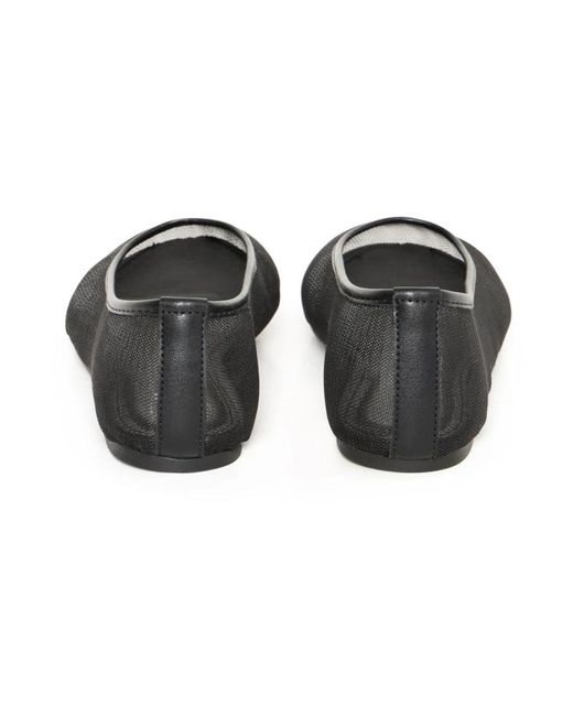 Ichi Black Ballerina Shoes
