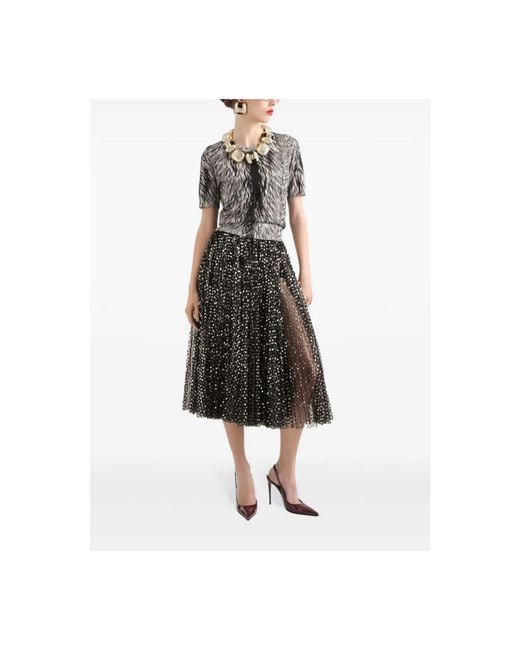 Round-Neck Knitwear di Dolce & Gabbana in Gray