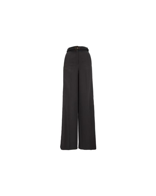 Elisabetta Franchi Black Wide Trousers