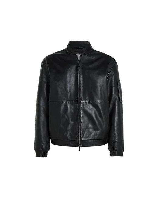 Calvin Klein Black Leather Jackets for men