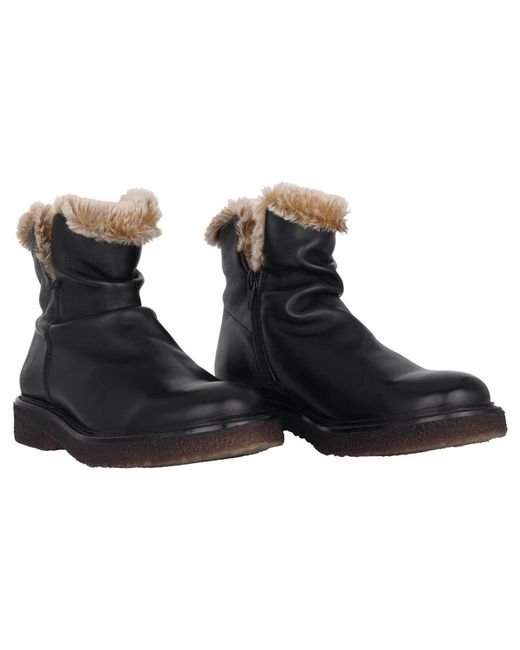Felmini Schoenen ,Zwart ,Wol Warmlined Zipper Boot in het Black