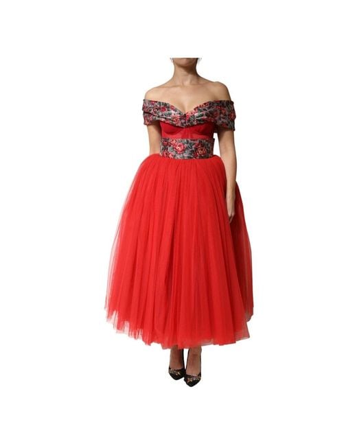 Dolce & Gabbana Red Party Dresses