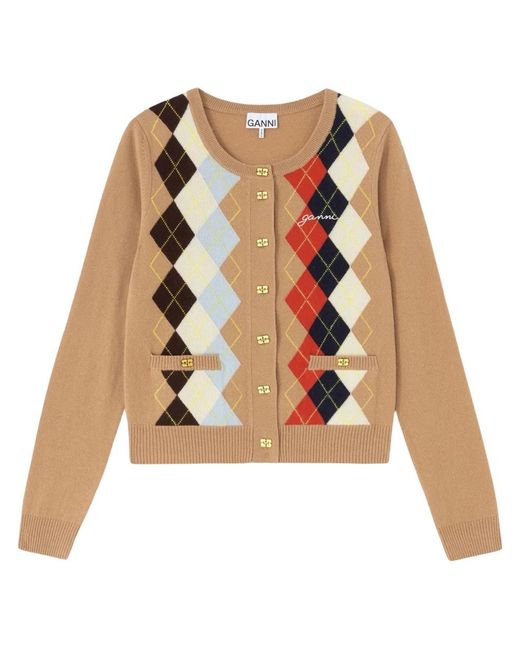 Ganni Natural Cardigans