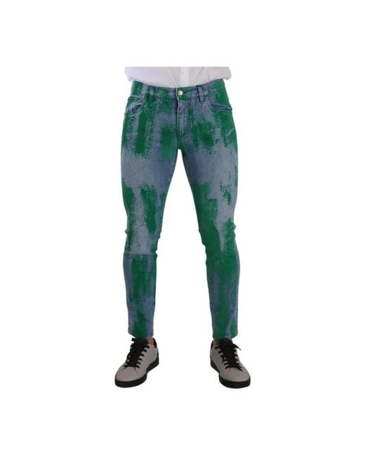 Jeans > skinny jeans Dolce & Gabbana pour homme en coloris Green