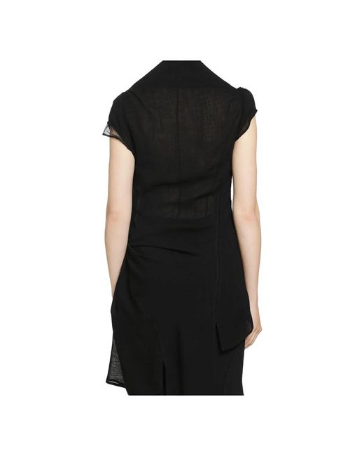 Yehuafan Black Sleeveless Tops