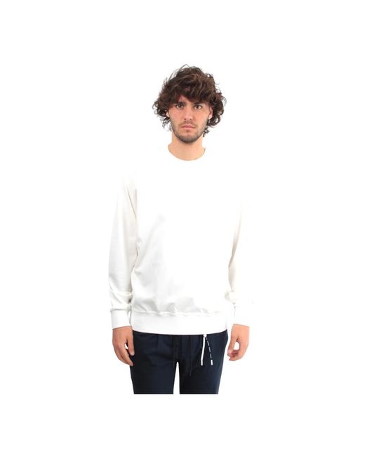 People Of Shibuya Weißer rundhalsausschnitt sweatshirt wabenstoff in White für Herren