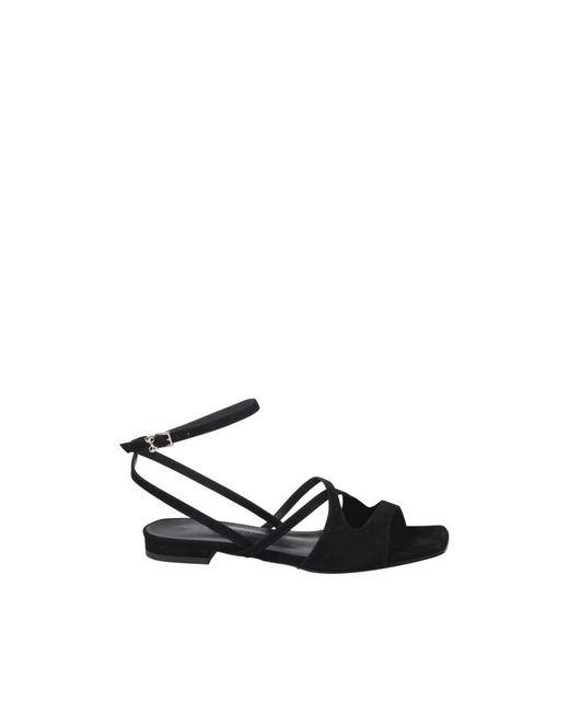 Sergio Levantesi Black Flat Sandals