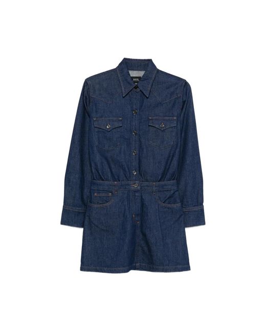 A.P.C. Blue Hemdkleid