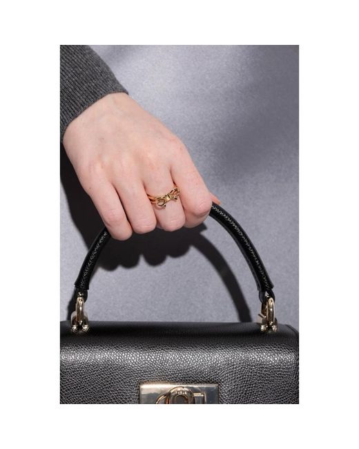 Ferragamo Metallic Bow Ring