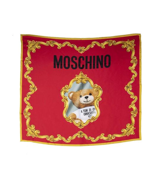 Moschino Red Silky Scarves