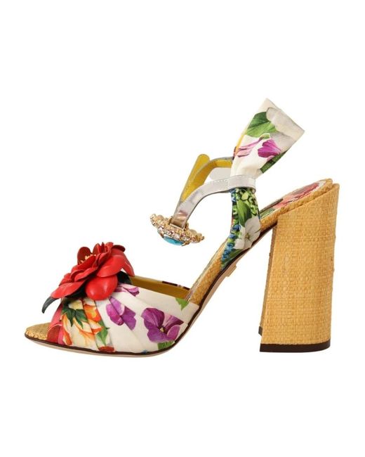 Dolce & Gabbana Metallic High Heel Sandals