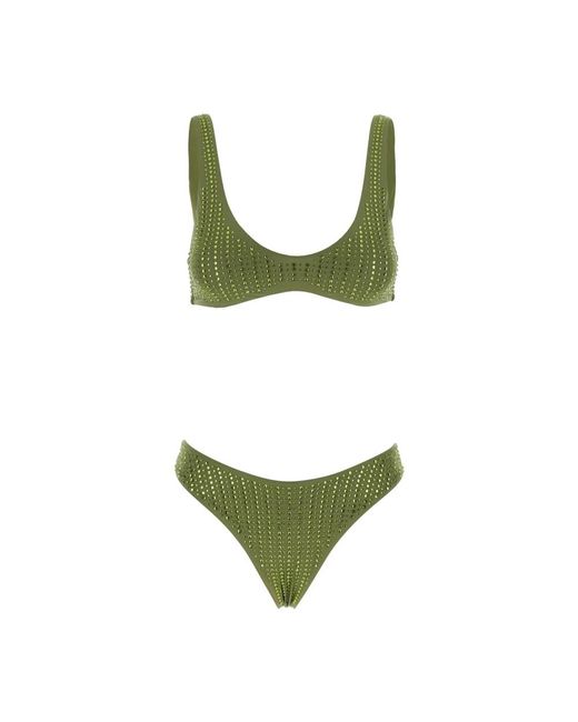 VENUJA Badmode ,Groen ,Crystal-Embellished Lycra Bikini in het Green