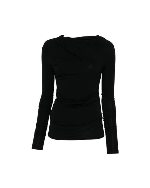 Entire studios Drape Top in het Black