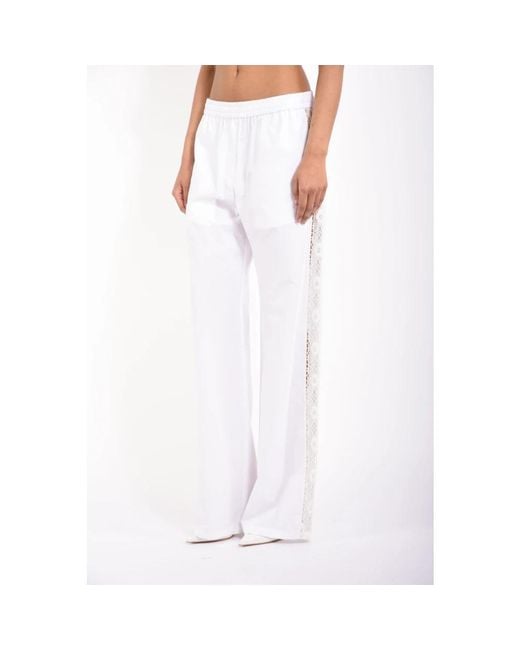 Wide Trousers MSGM de color White