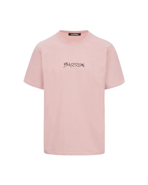 Barrow Kurzarm t-shirt mit druck in Pink für Herren