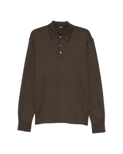 Zegna Brown Round-Neck Knitwear for men