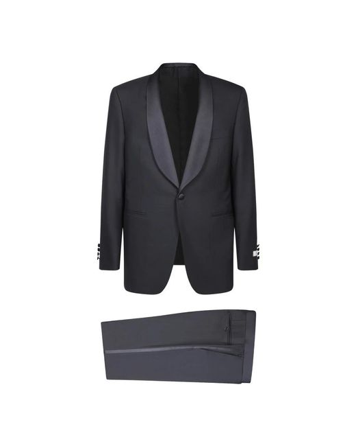 Canali Black Single Breasted Suits for men