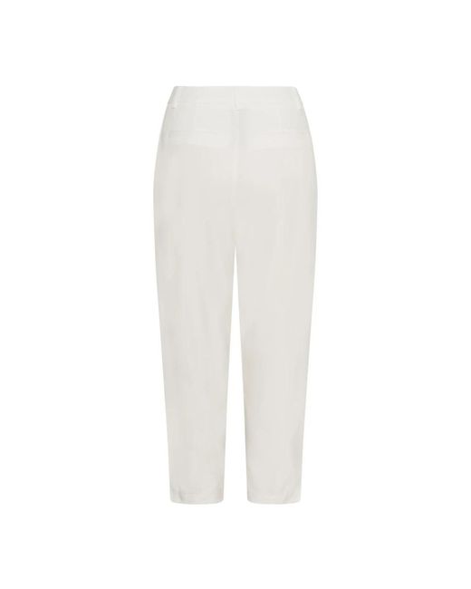 Kaffe White Straight Trousers