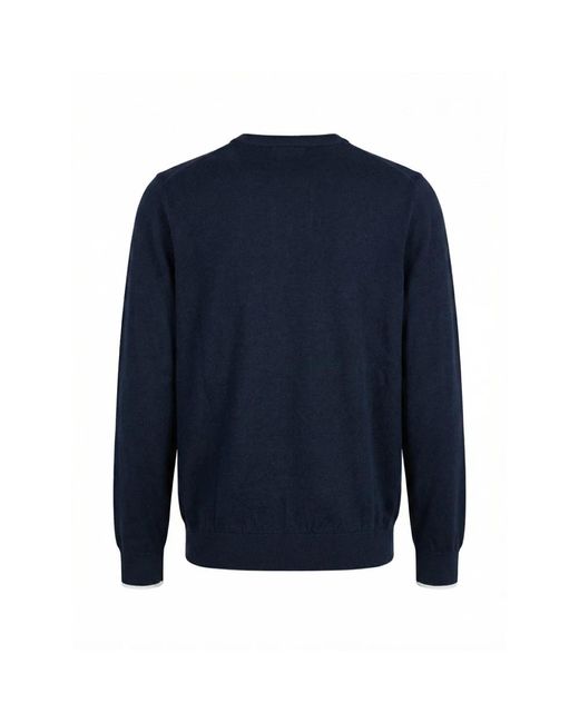 Peserico Blue Round-Neck Knitwear for men