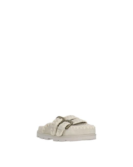 Mou Natural Wildleder Sabot