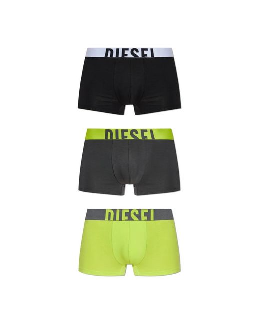 DIESEL Ondergoed ,Veelkleurig ,Katoen Driepak Boxershorts Damien in het Green voor heren