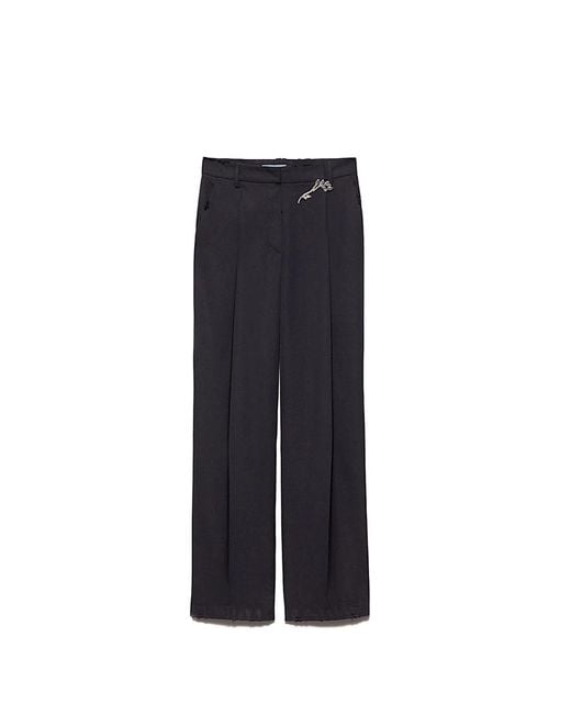 Prada Broeken ,Blauw ,Katoen Pantalon Straight Broeken in het Blue