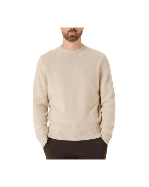 FILIPPO DE LAURENTIIS Natural Round-Neck Knitwear for men