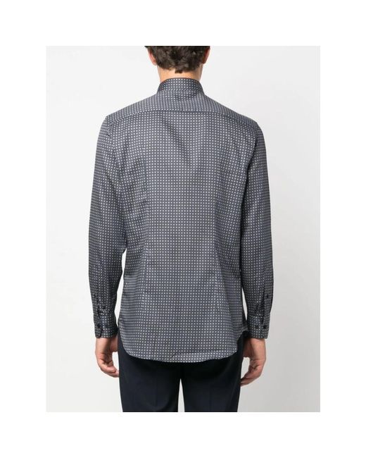 Etro Geometrisches baumwollhemd in Gray für Herren