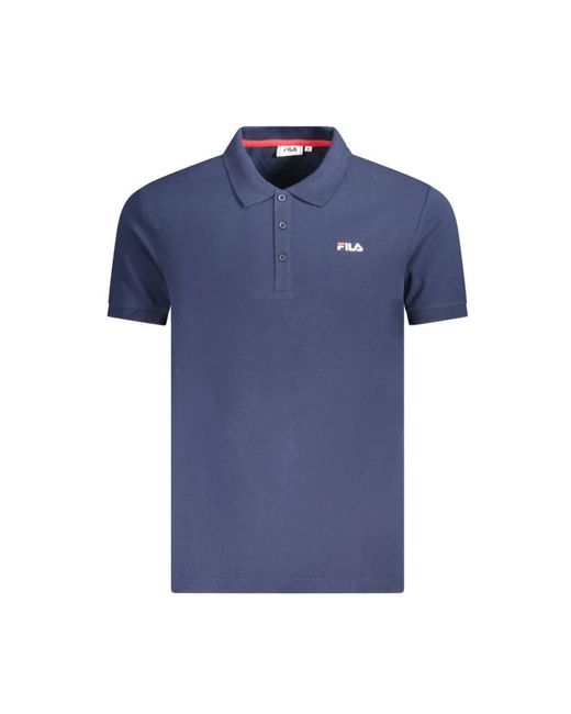Fila Blaues Baumwoll-Poloshirt Mit Stickerei in Blue für Herren