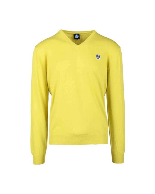 North Sails V-Neck Truien in het Yellow voor heren