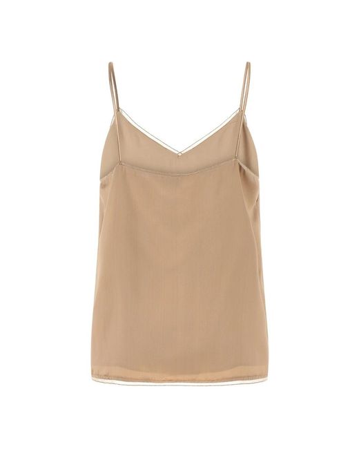 Fabiana Filippi Brown Sleeveless Tops
