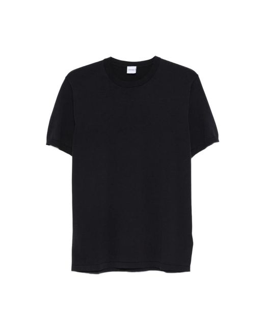 Aspesi Tops ,Blauw ,Katoen Cotton Knit T-Shirt in het Black voor heren