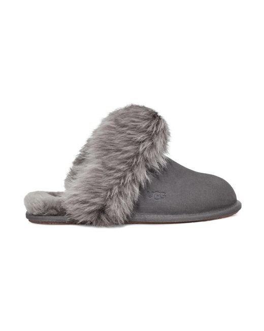 Ugg Schoenen ,Grijs ,Wol Scuff Sis Pantoffels Charcoal in het Gray