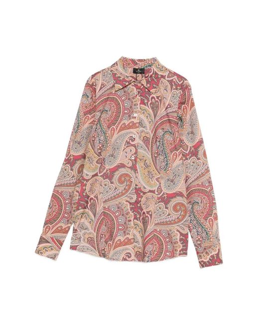 Etro Overhemden ,Rood ,Rode Stijlvolle Overhemden in het Pink