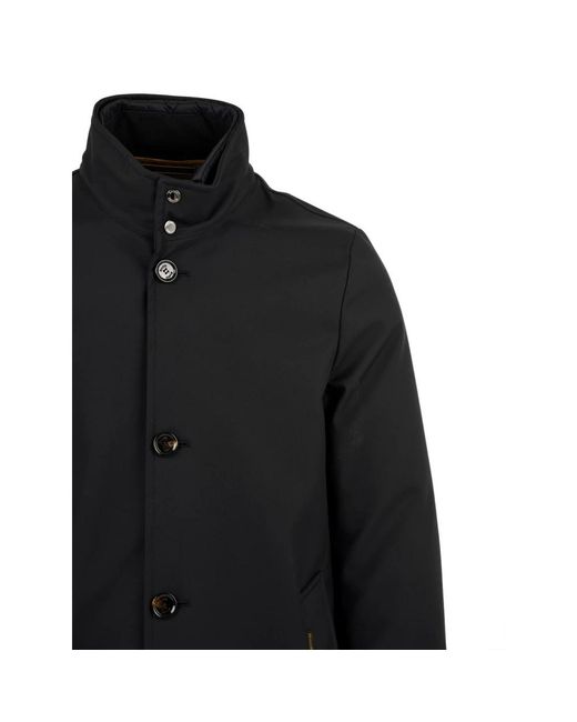 Moorer Black Single-Breasted Coats for men